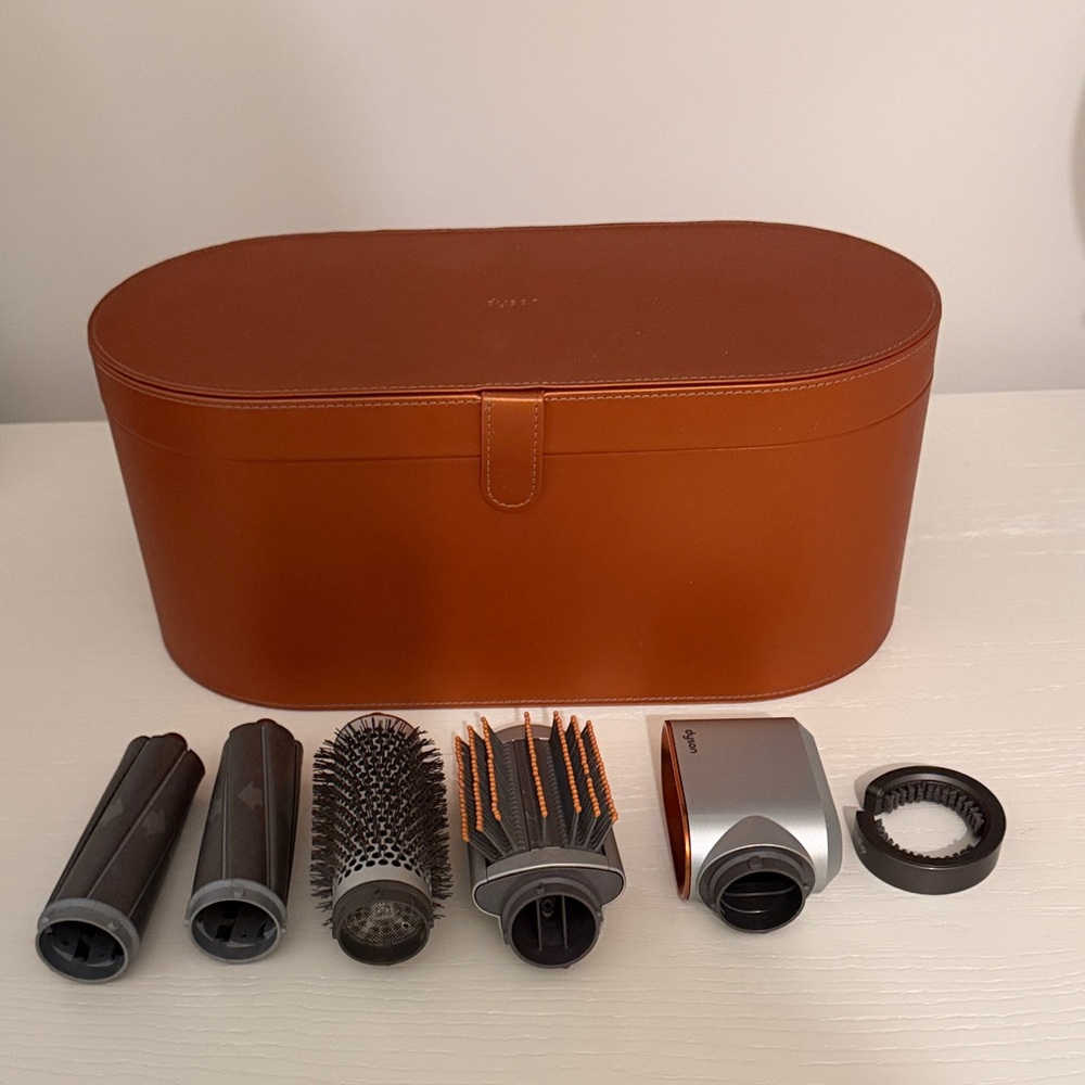 Dyson Grooming Tool Set in Brown and Silver